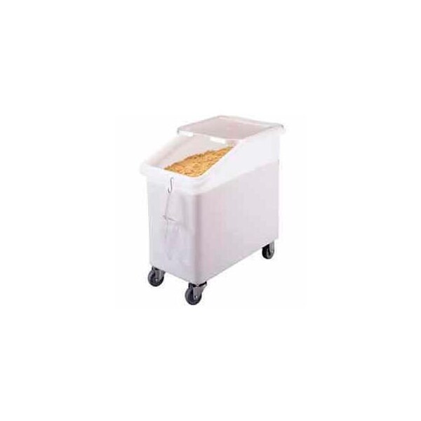 Cambro IBS27148-Mobile Ingredient Bin w/Lid, Polyethlene, 27 Gal., White